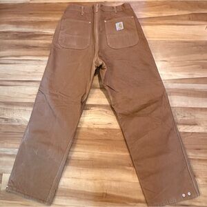 Vintage Carhartt USA Made 1989-100th Anniversary Red Quilt Lined Chore Pants